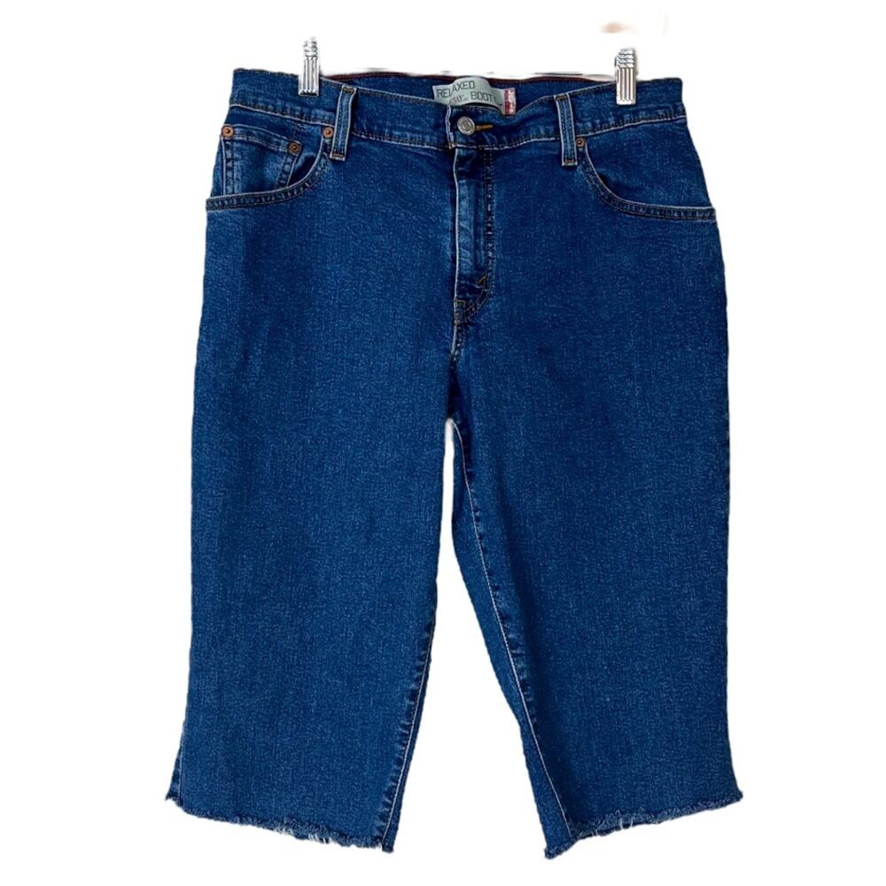 Levi’s Women’s 550 Cut Off Jeans Cropped Pedal Pushers Capri Mid Rise Size 12L